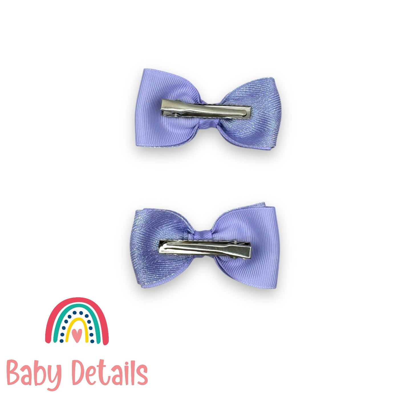 Set of 2 Basic Shiny Bows - Purple