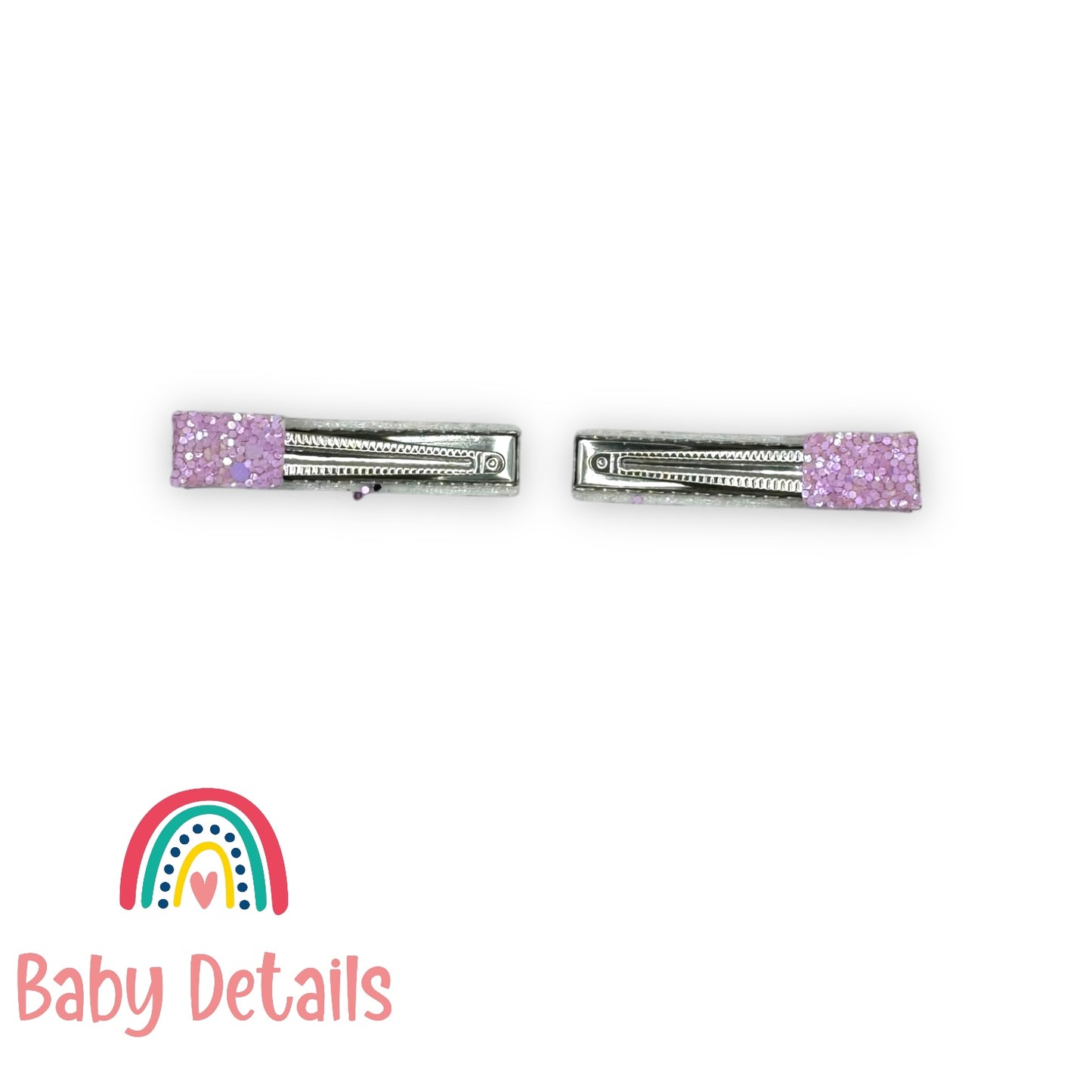 مشابك شعر لامعة - بنفسجي فاتح