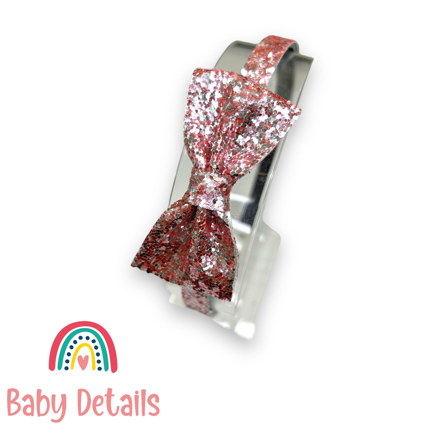 تاج لامع - وردي وفضي