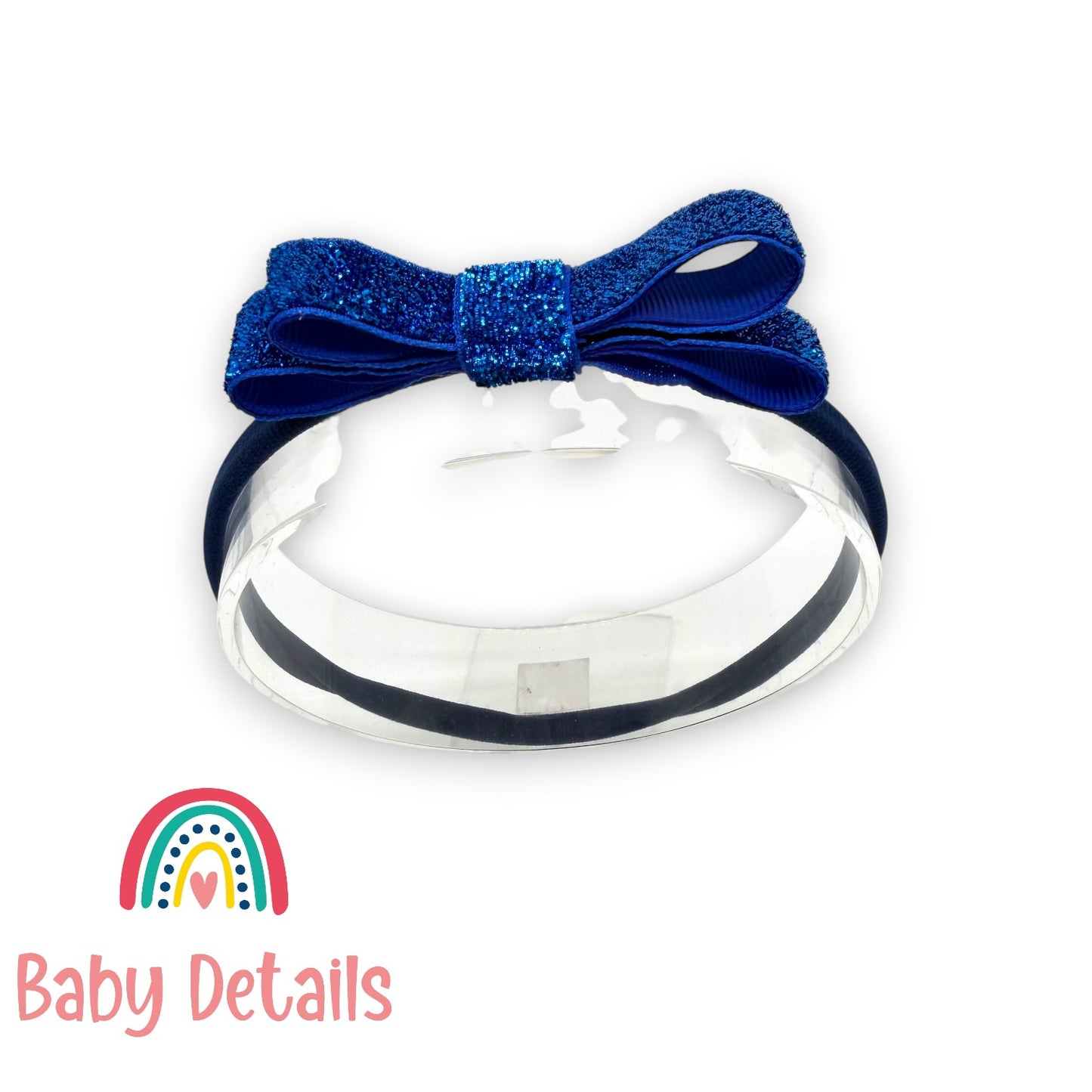 Shiny Ribbon Toddler Headband - Blue