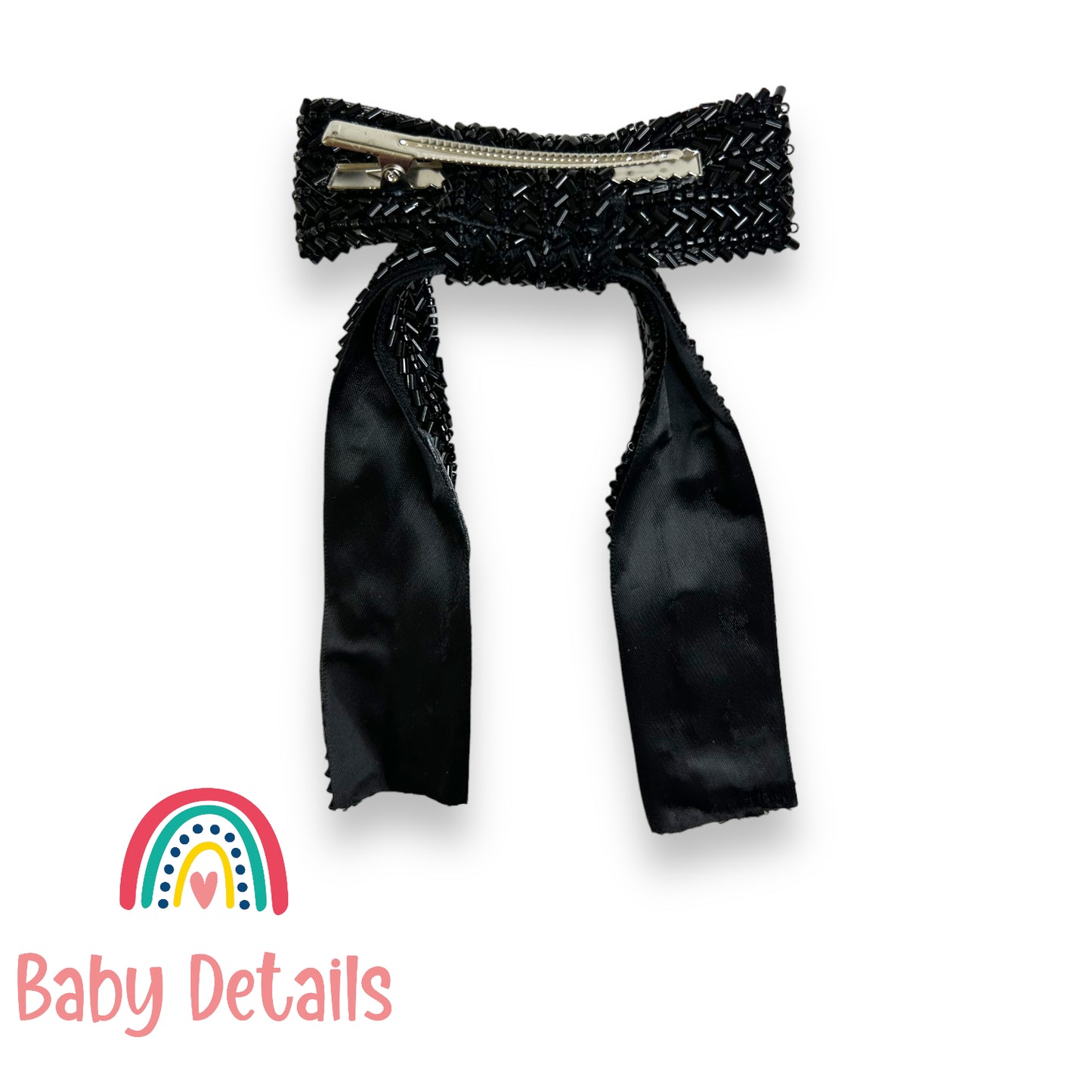 فيونكة طويلة من الخرز - أسود 1