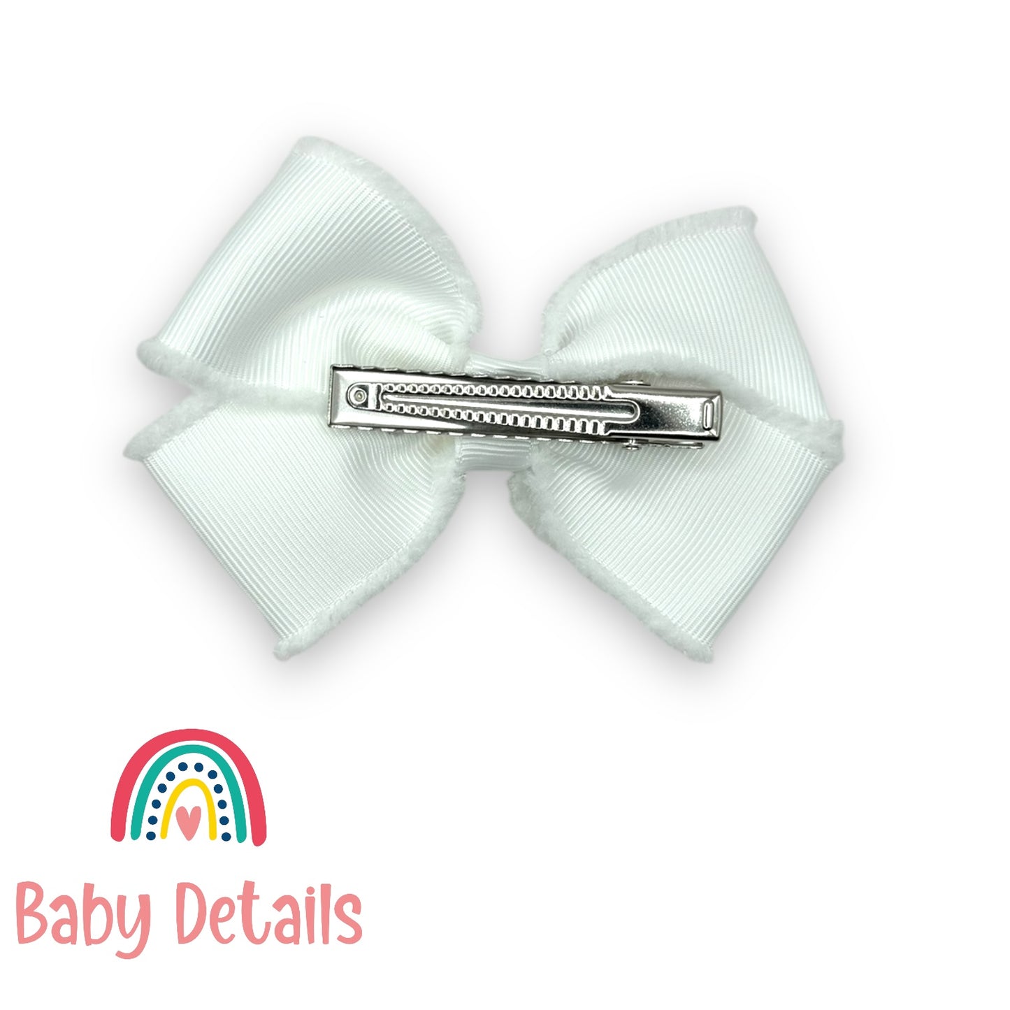 Timeless Bow Hair Clip - White