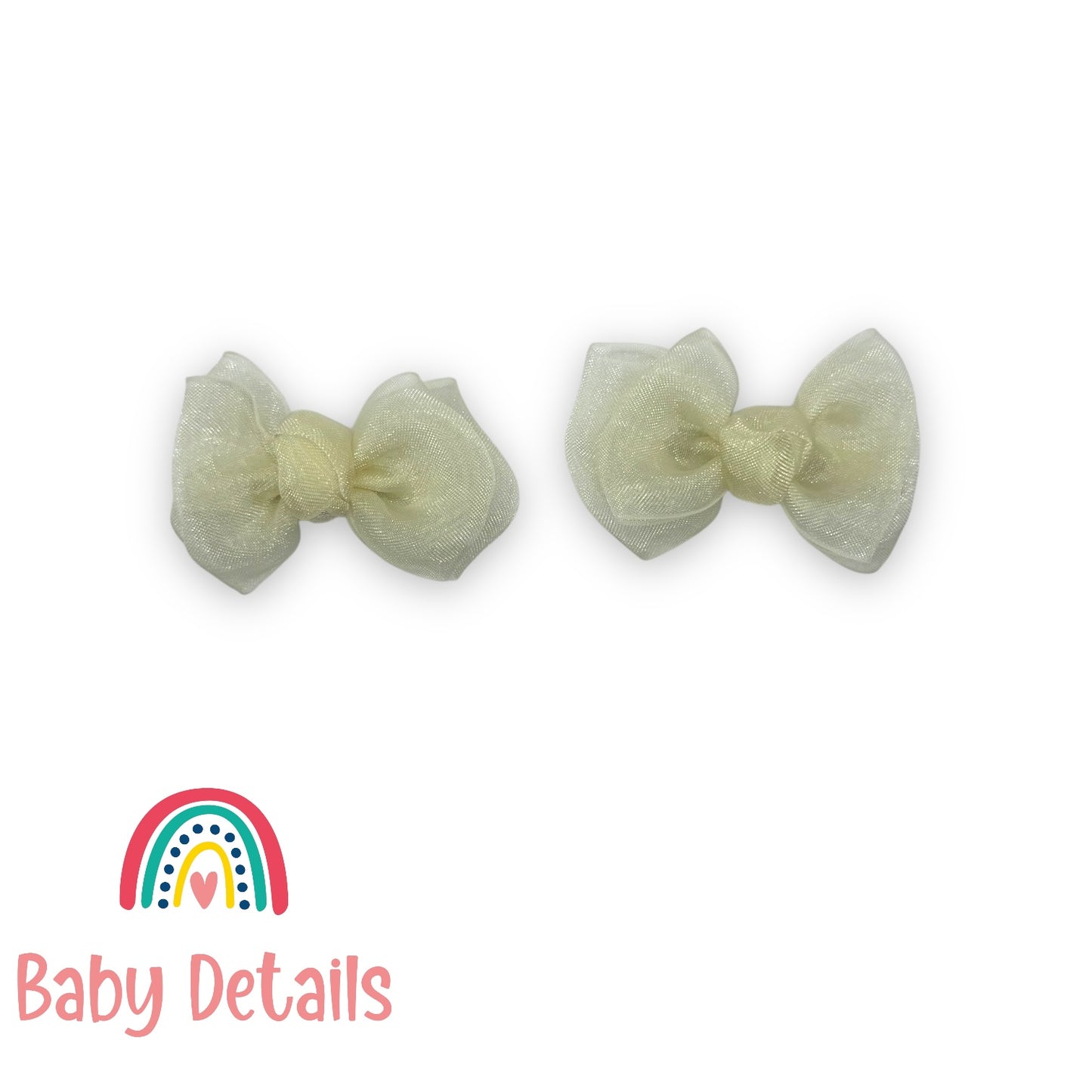 Soft Shine Organza Clips - Beige