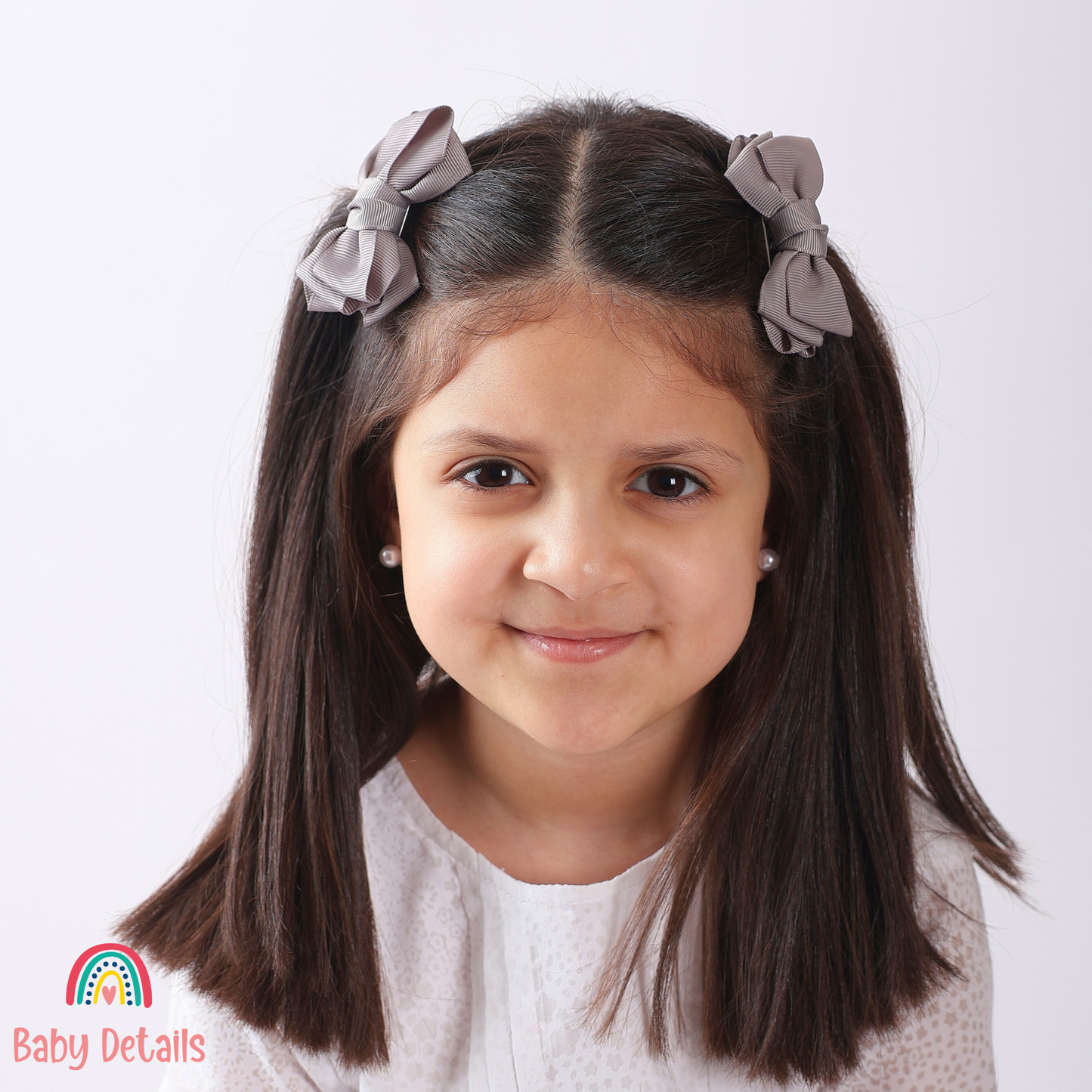 Set of 2 Layers Hair Ties - Light Grey