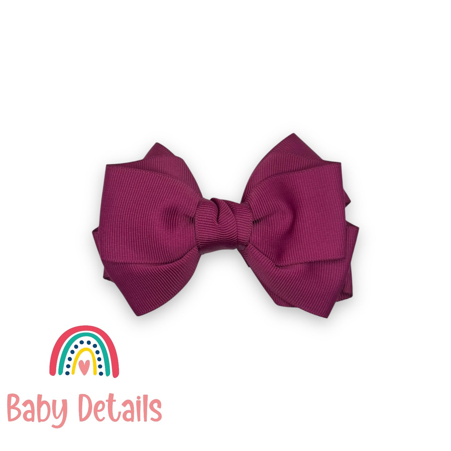 Big Bow Layers Hair Clip - Maroon