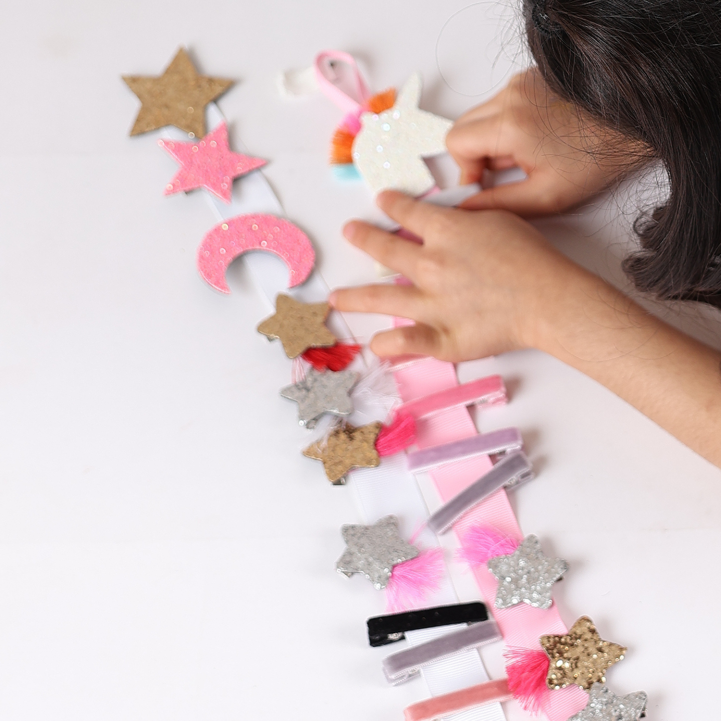 حامل مشابك شعر يونيكورن – وردي