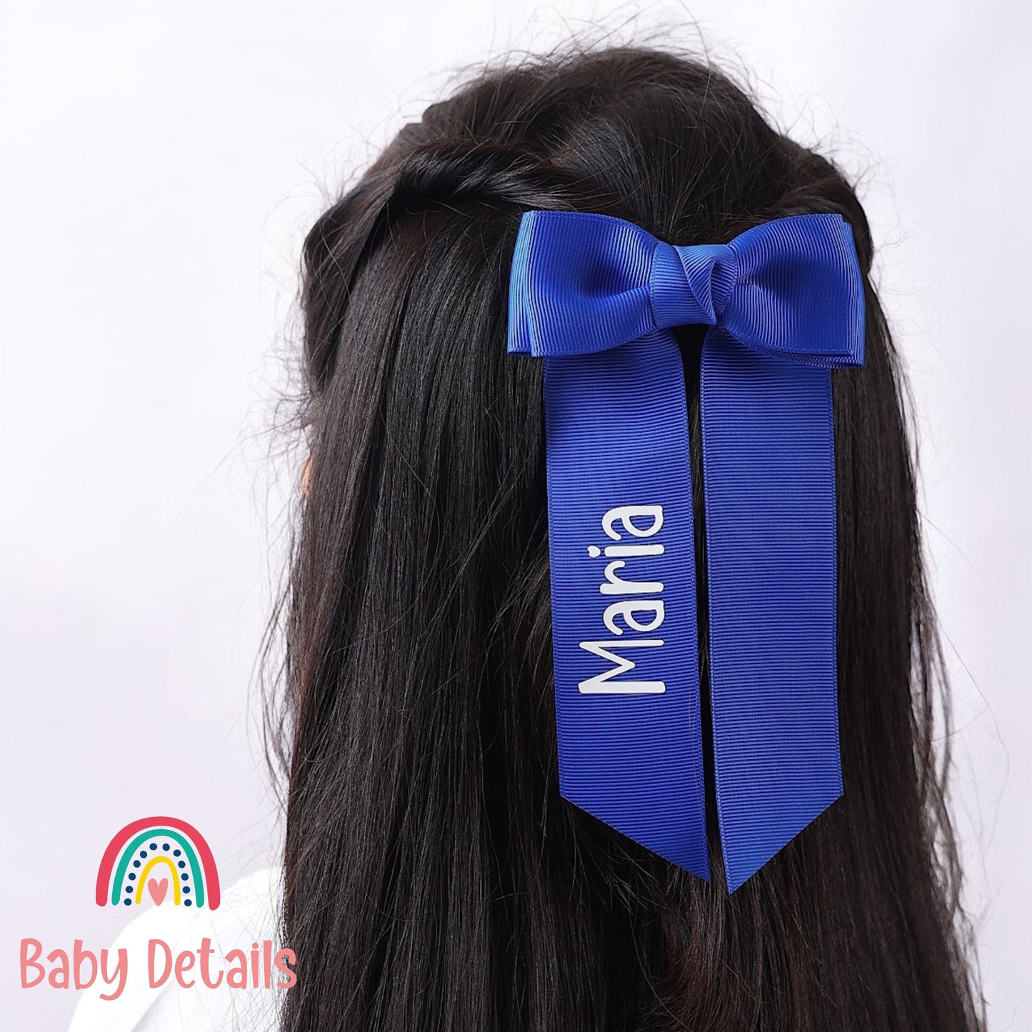 Long Simple Personalized Bow - Royal Blue