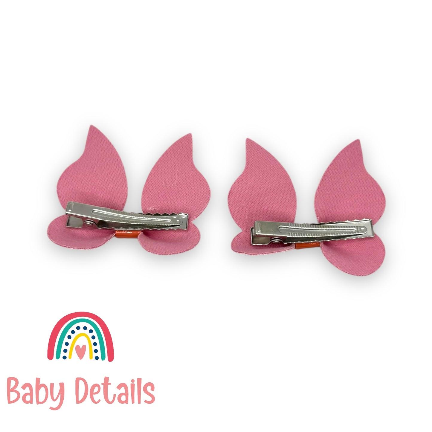 مشابك الفراشة الجلدية - برتقالي