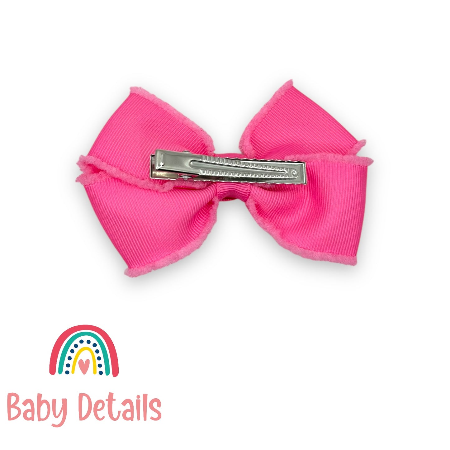 Timeless Bow Hair Clip - Dark Pink