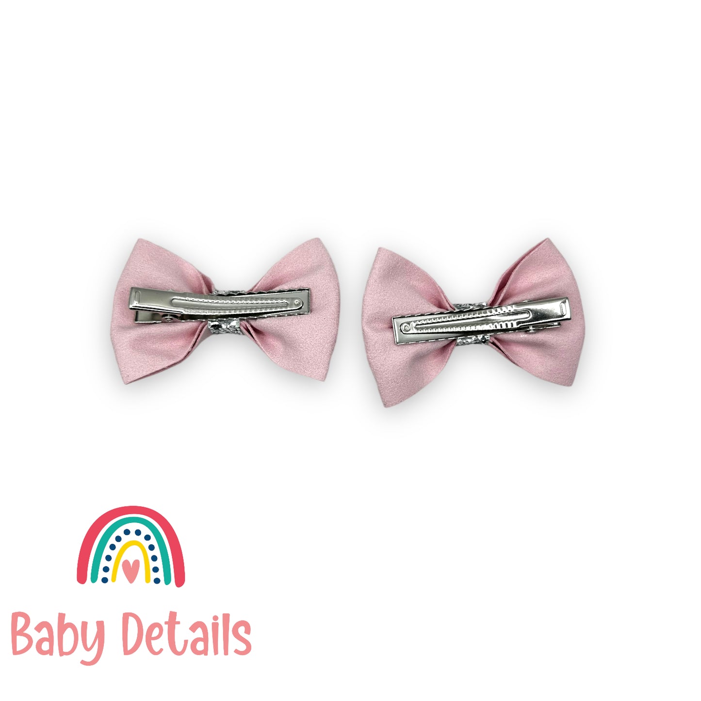 Bows with a Touch of Silver - Light Pink