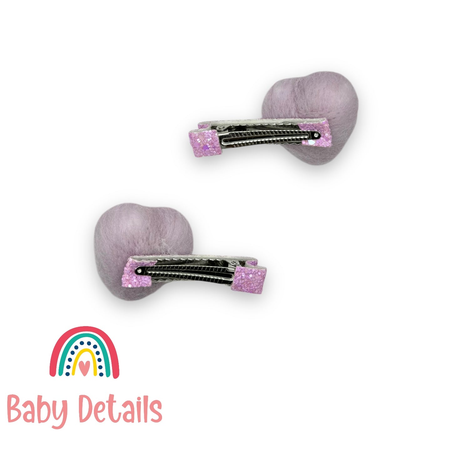 Big Heart Glitter Bars - Purple