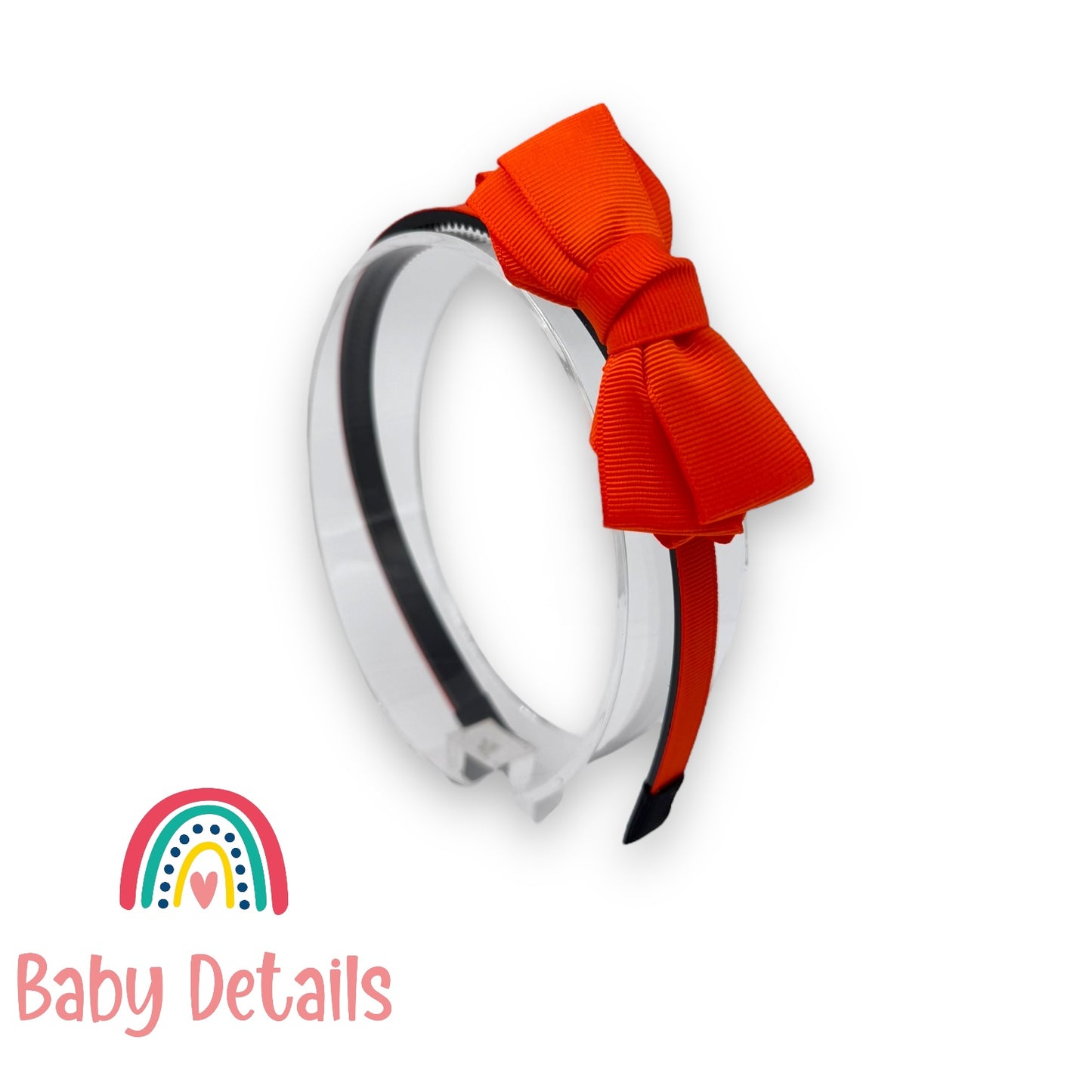 Headband with Layered Bow - Orange