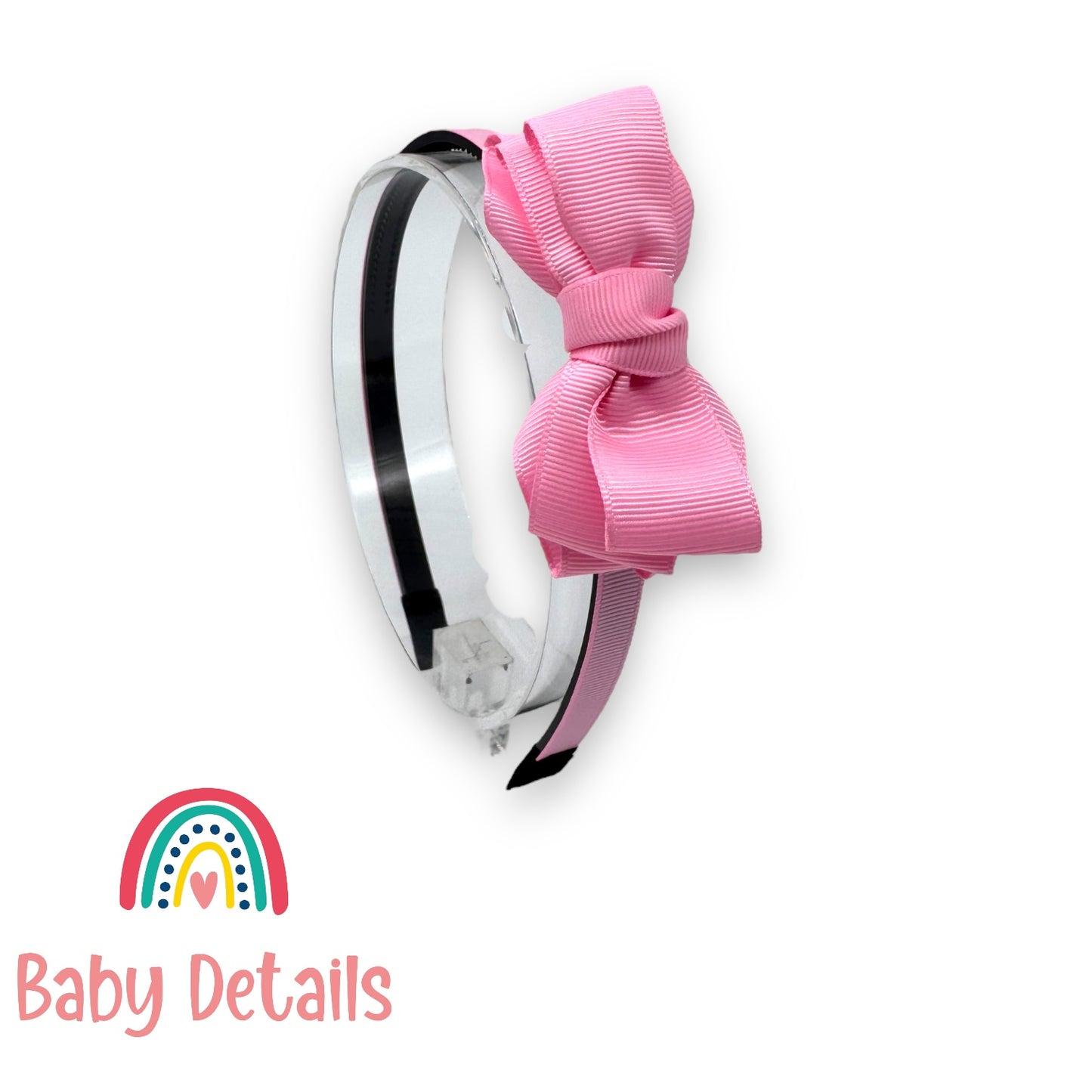 Headband with Layered Bow - Light Pink