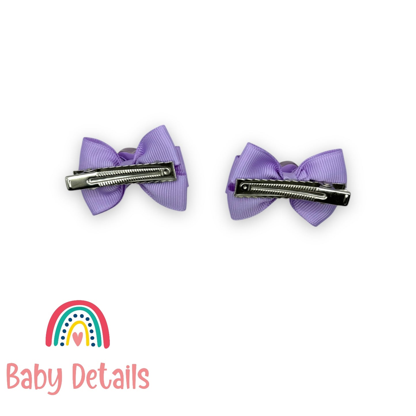 مشابك قلب صغيرة بألوان الباستيل - بنفسجي