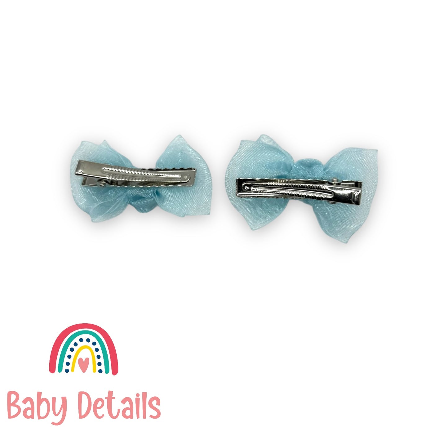 Soft Shine Organza Clips - Blue