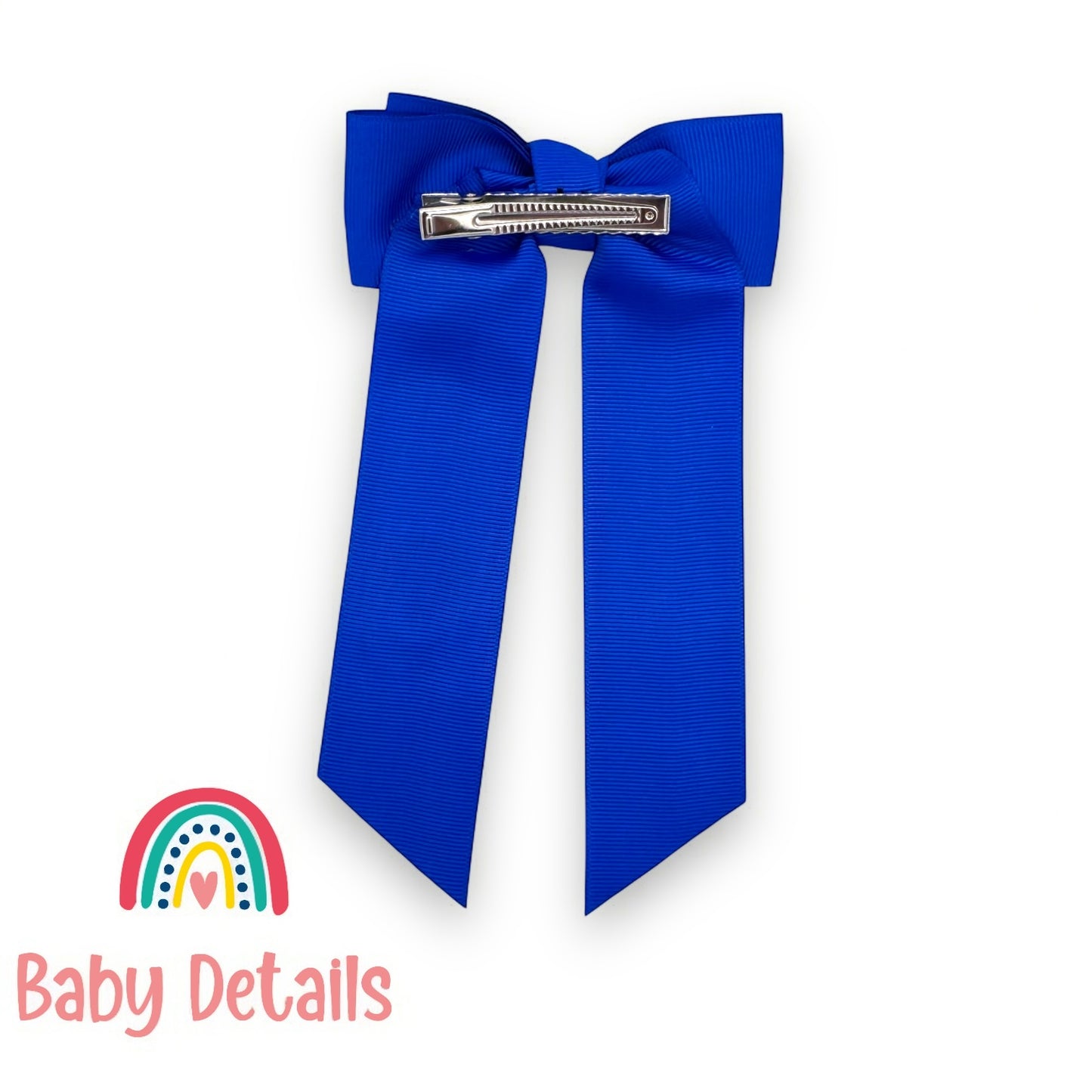 Long Simple Personalized Bow - Royal Blue