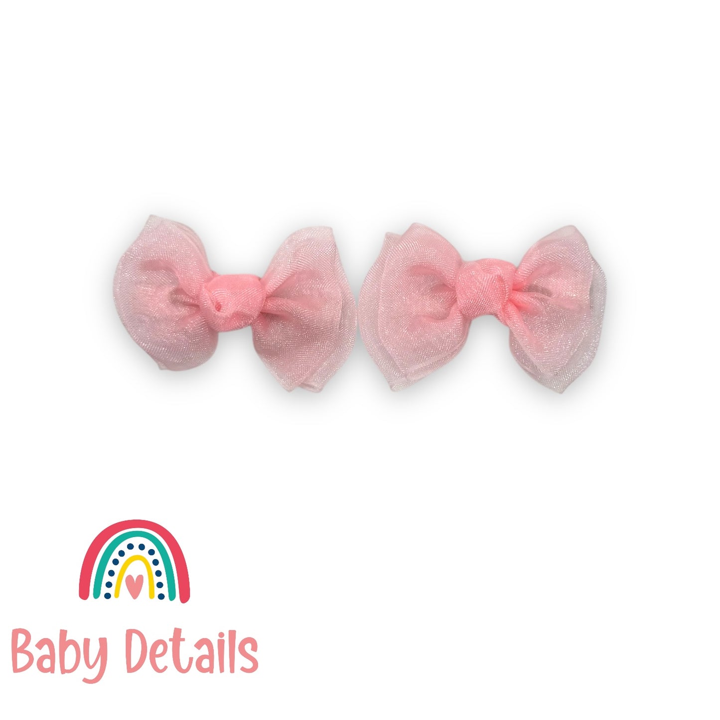 Soft Shine Organza Clips - Light Pink