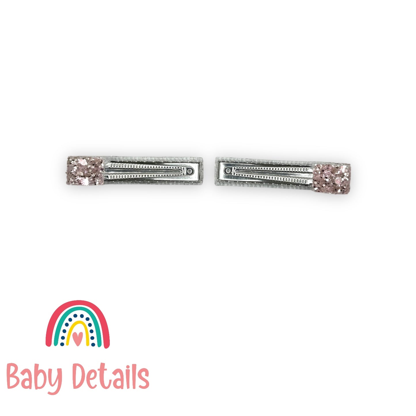 مشابك شعر لامعة - وردي 1