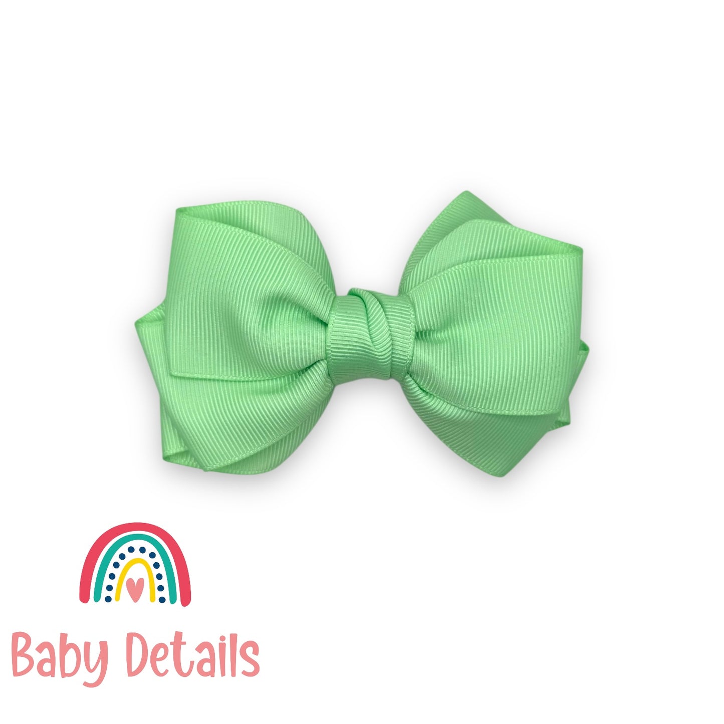 Big Bow Layers Hair Clip - Bright Green