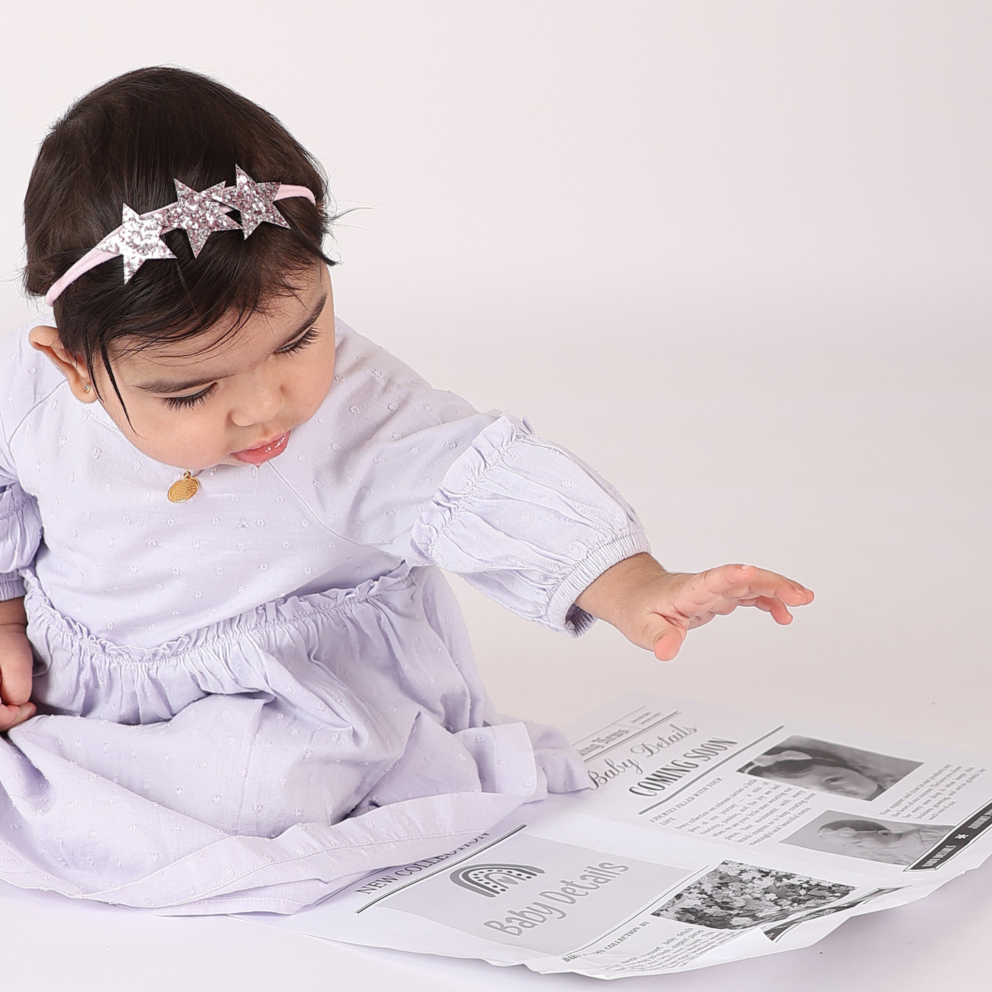 3 Stars Headband - Pink&Silver