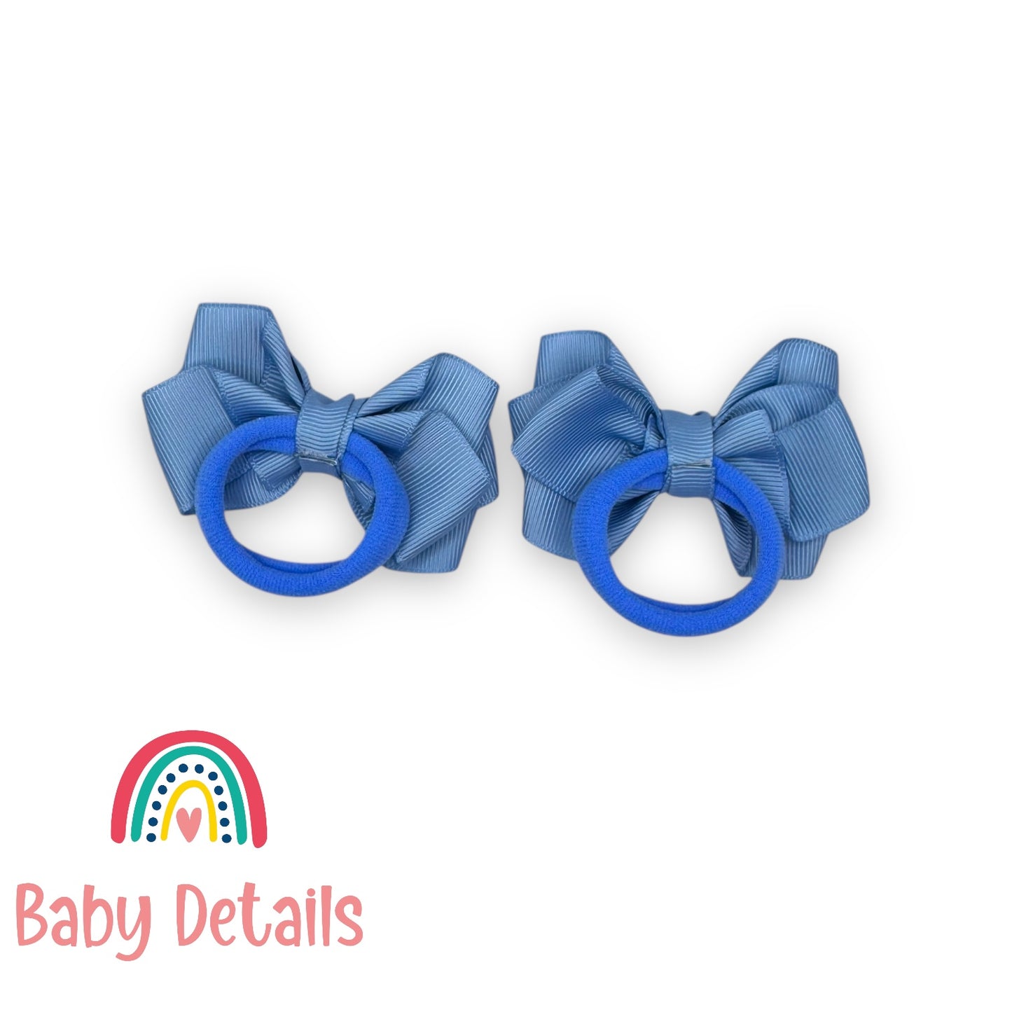 Set of 2 Layers Hair Ties - Ice Blue