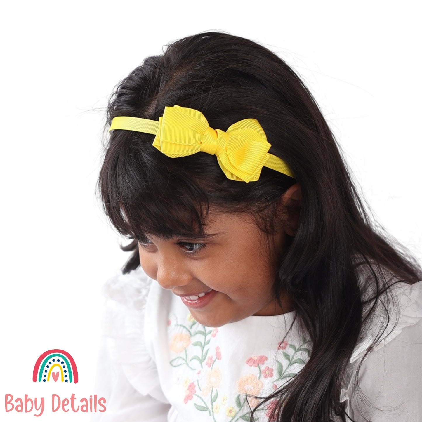 Headband with Layered Bow - Yellow