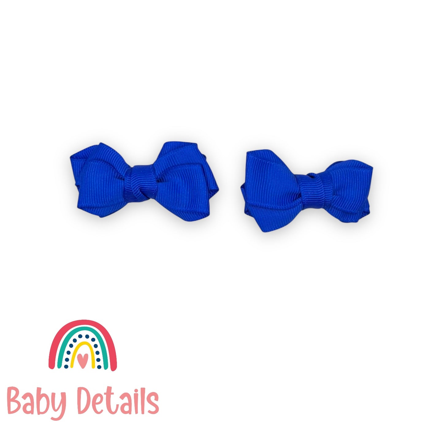 Set of 2 Mini Layers Hair Clips - Royal Blue