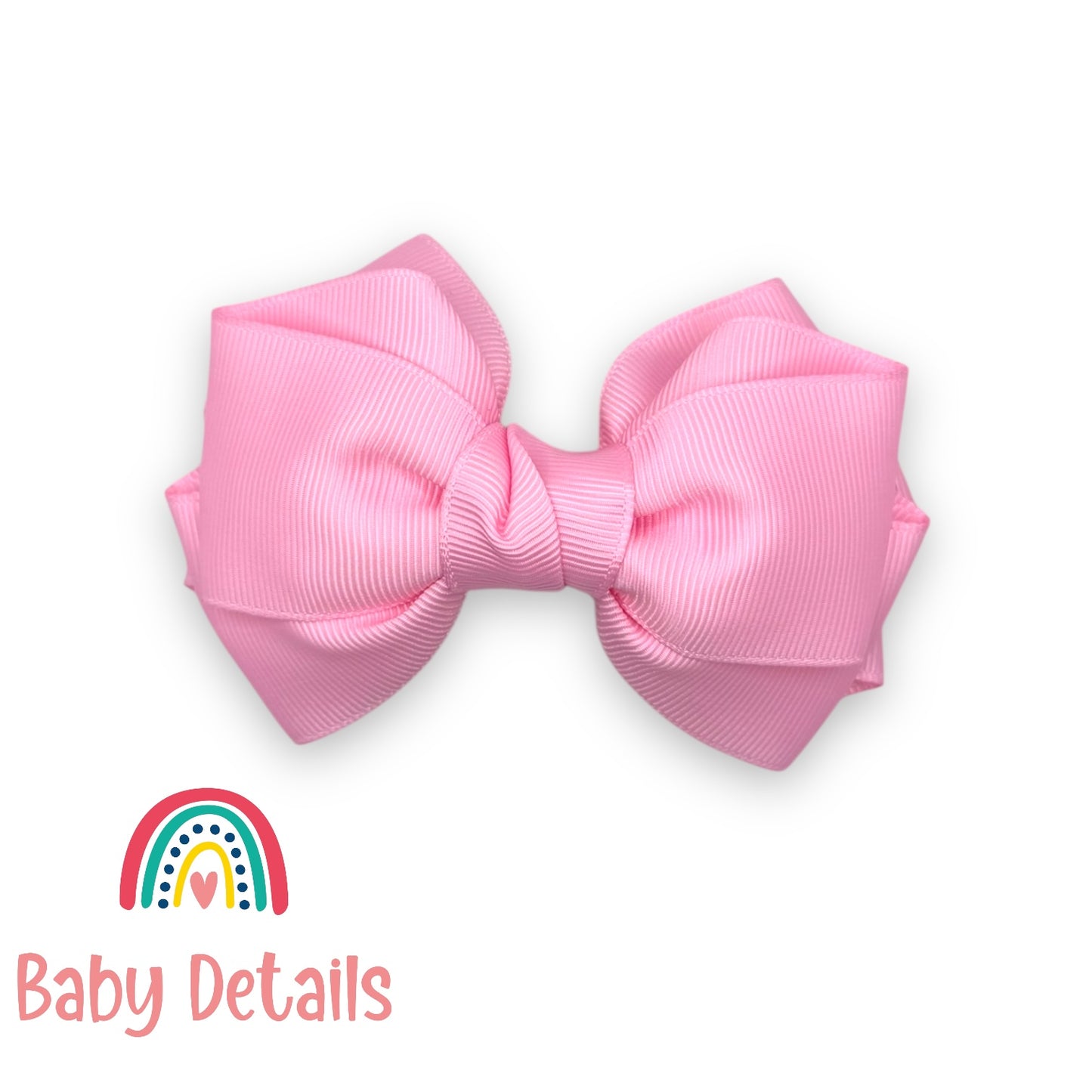 Big Bow Layers Hair Clip - Light Pink