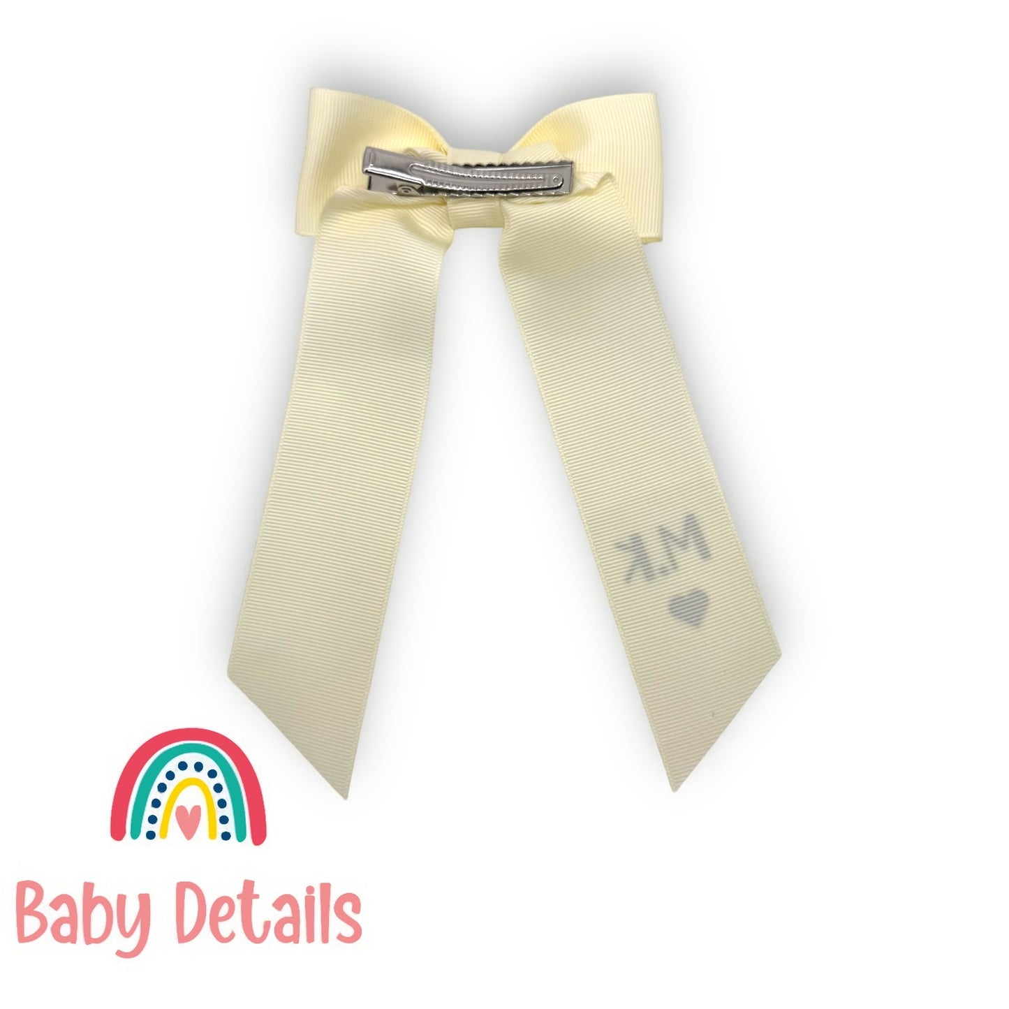 Long Simple Personalized Bow - Off White