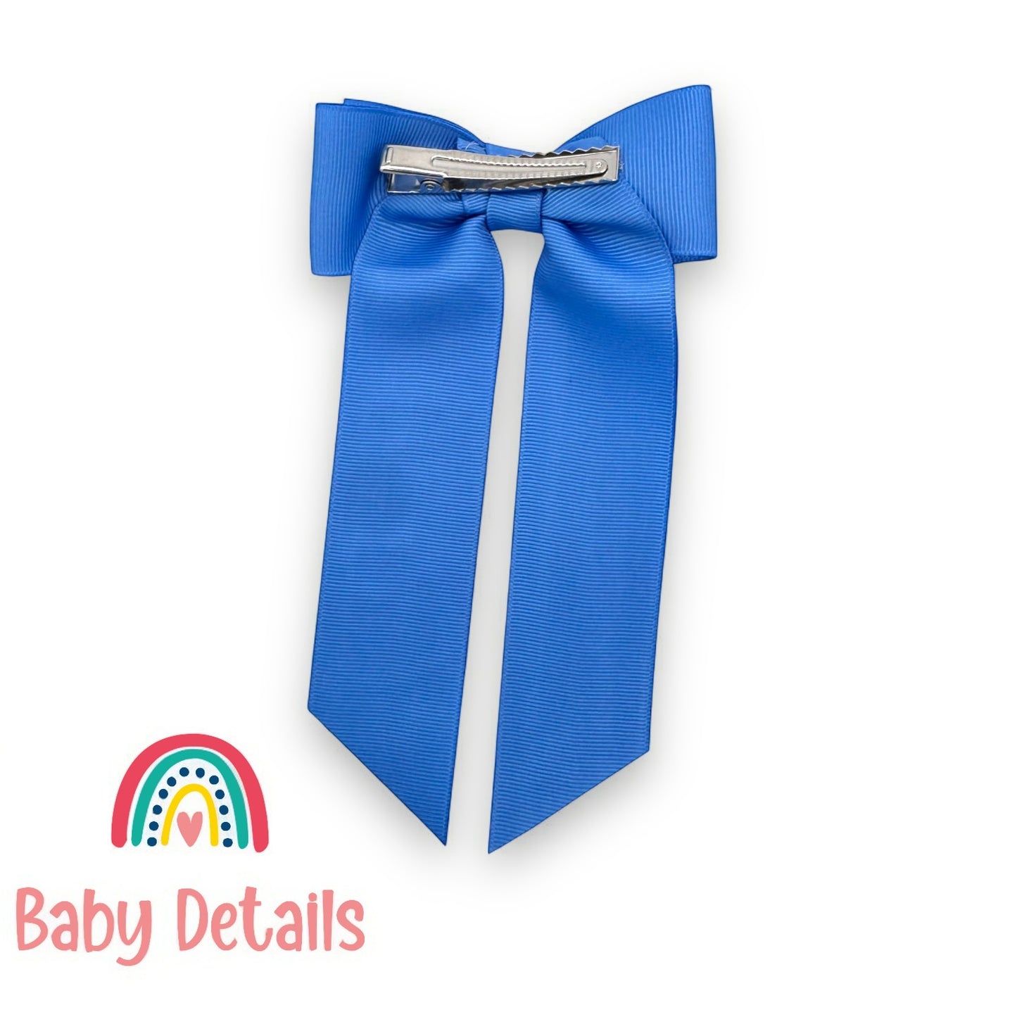 Long Simple Personalized Bow - Sky Blue