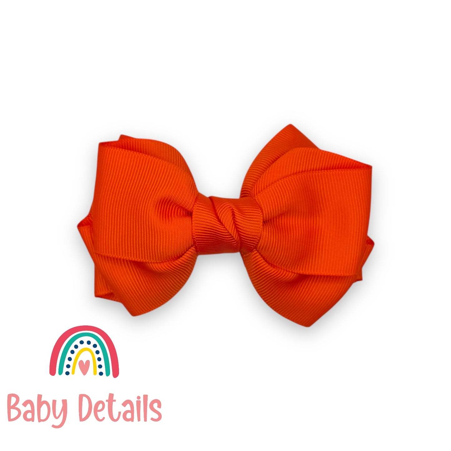 Big Bow Layers Hair Clip - Orange