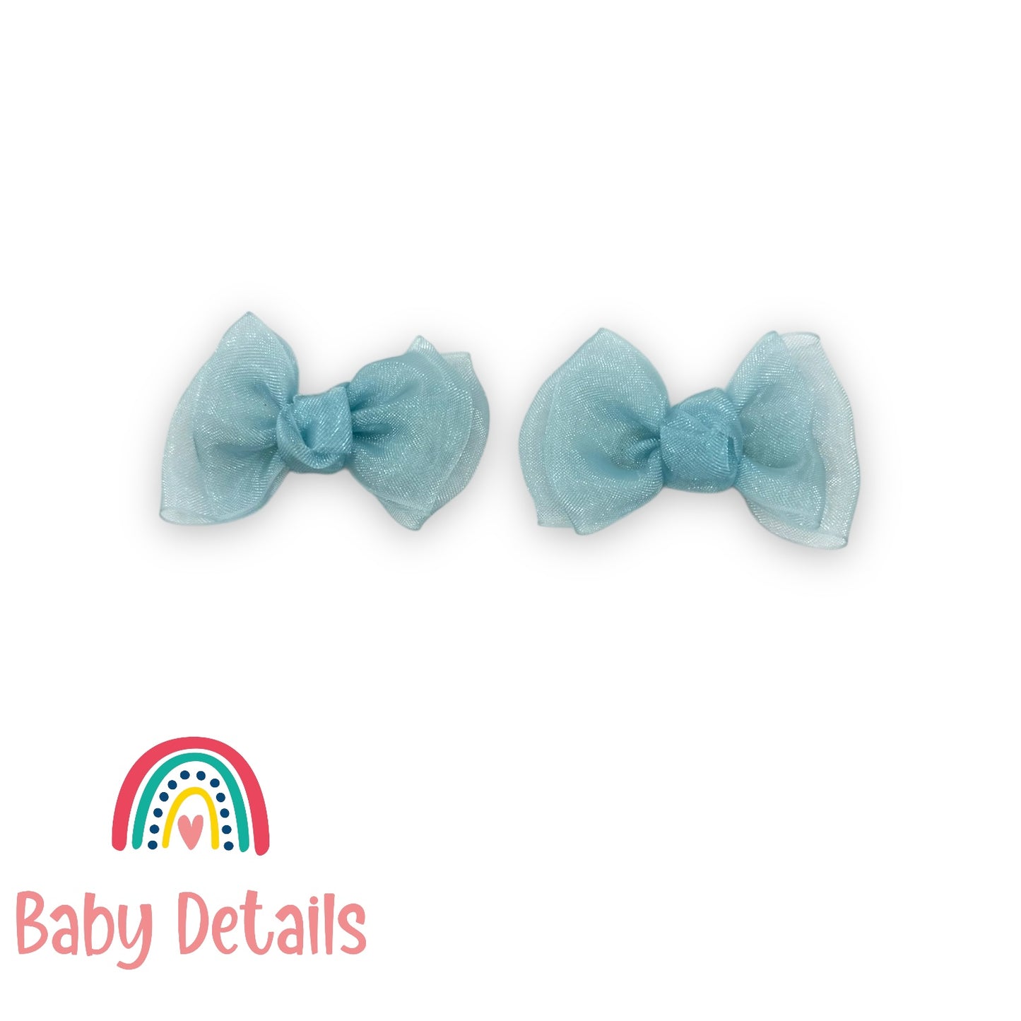 Soft Shine Organza Clips - Blue