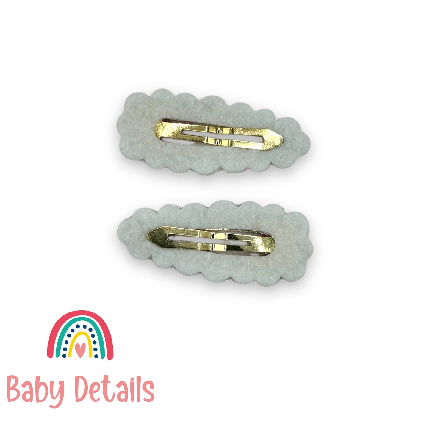 Snap Glitter Hair Clips - Dark Blue