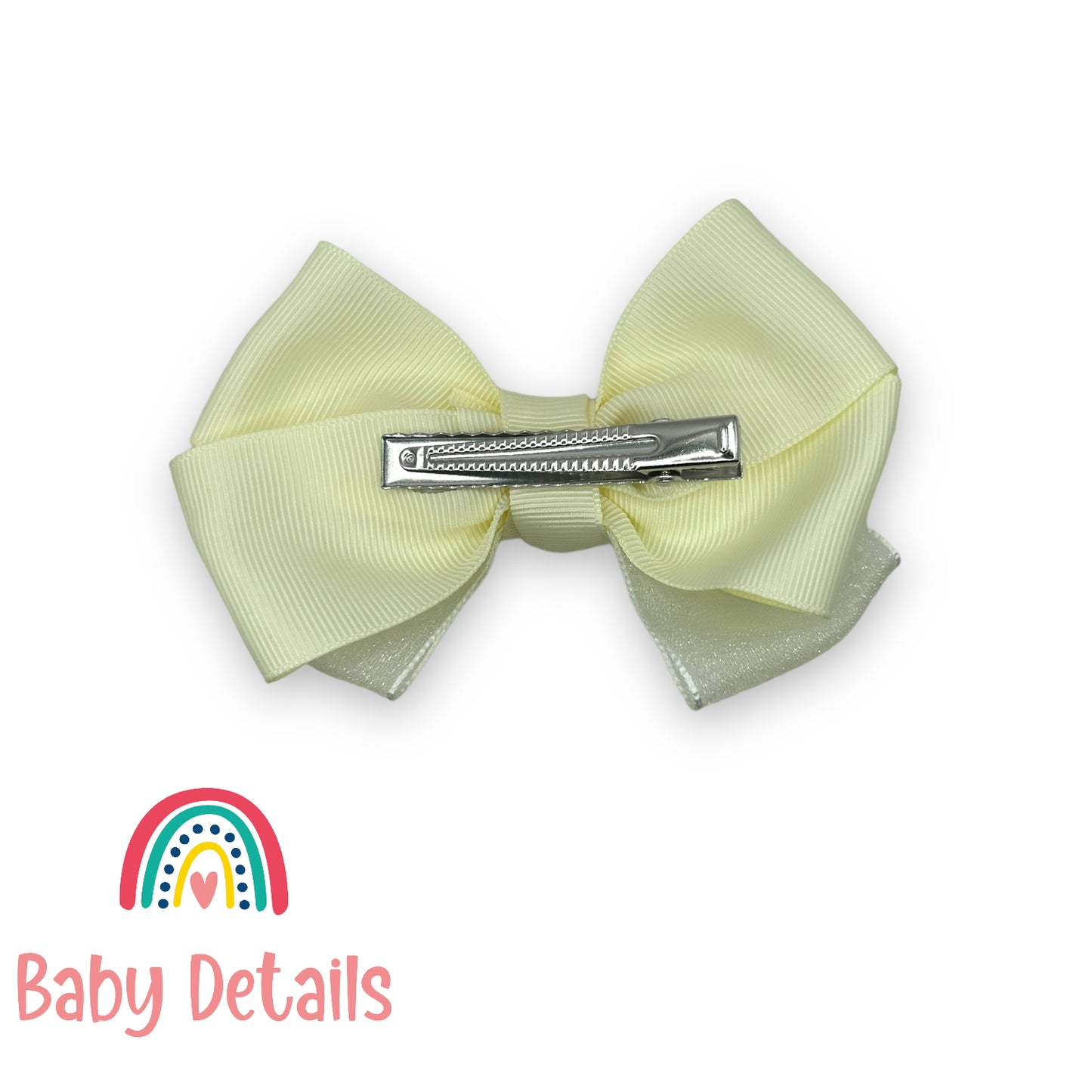 مشبك شعر من الأورجانزا - أصفر