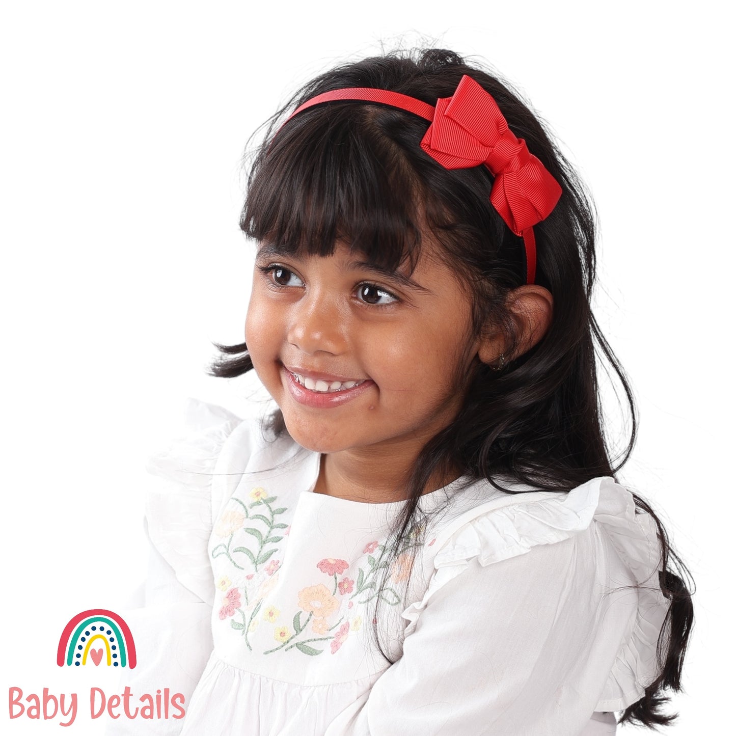 Headband with Layered Bow - Red