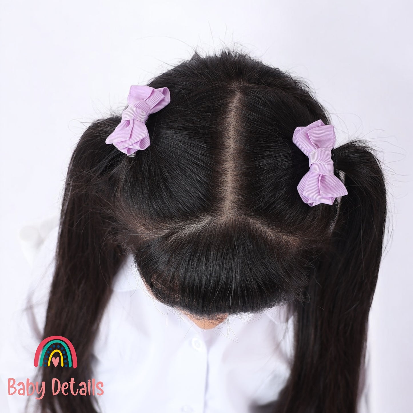 Set of 2 Mini Layers Hair Clips - Purple