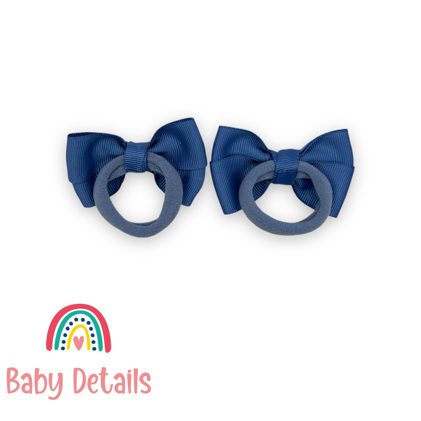 مجموعة من ربطتي شعر كلاسيكيتين - رمادي مزرق