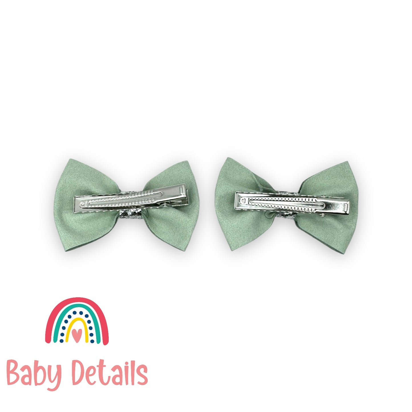 Bows with a Touch of Silver - Light Green