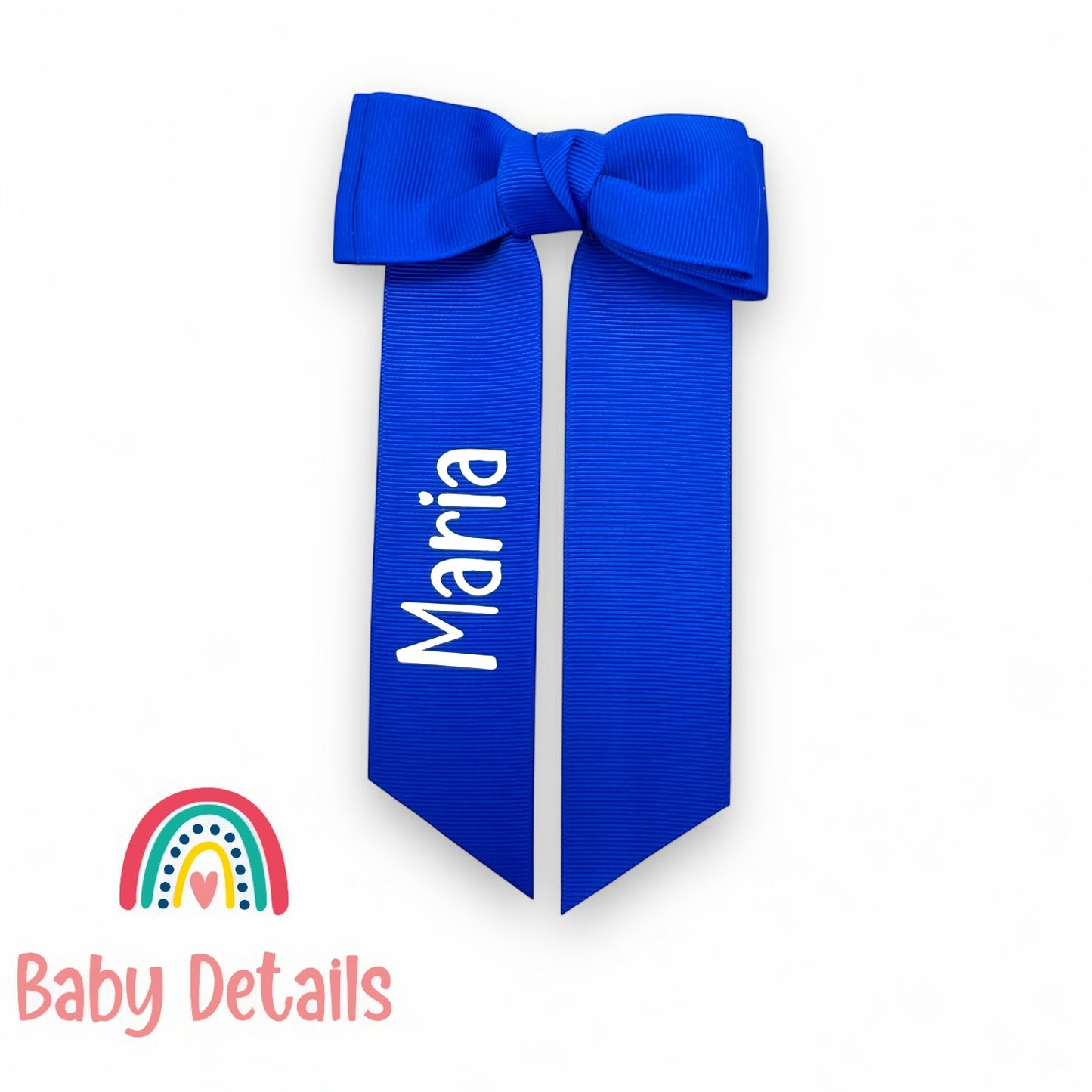 Long Simple Personalized Bow - Royal Blue