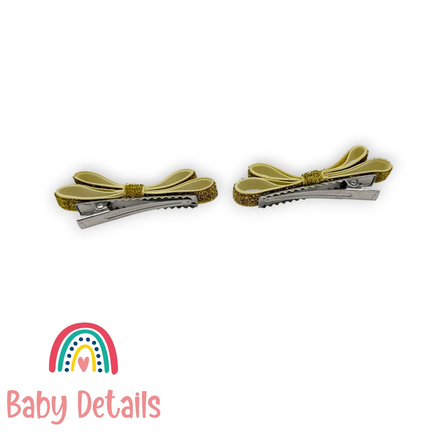 Set of 2 thin Shiny Ribbon - Gold