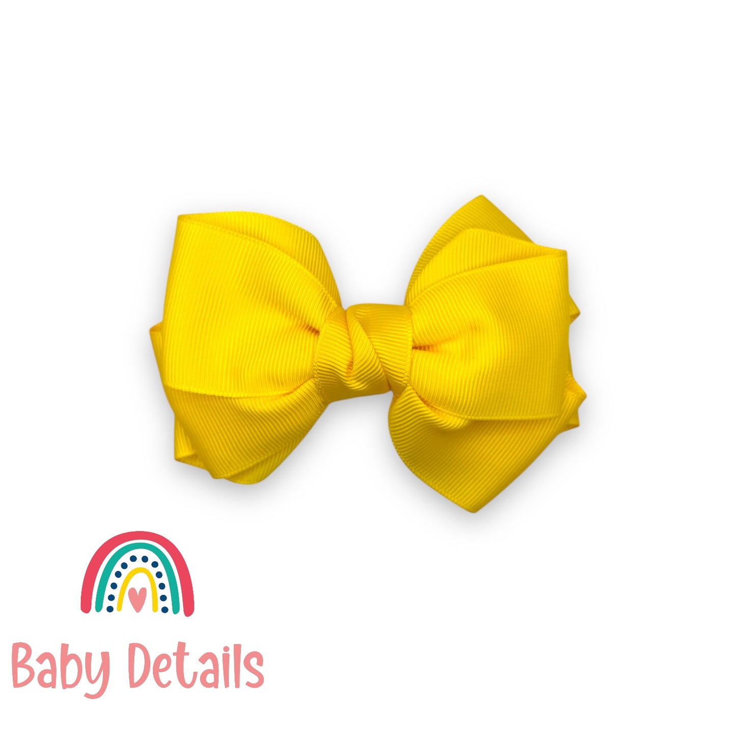 Big Bow Layers Hair Clip - Yellow