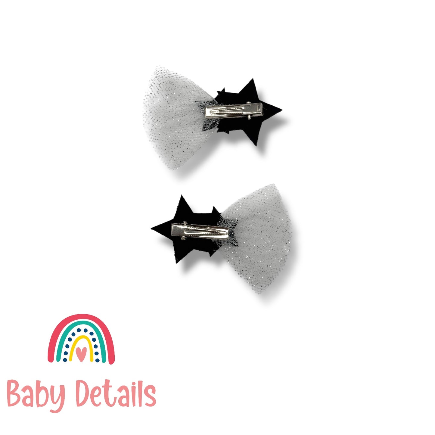 Ramadan Stars & Tulle Clips - Silver
