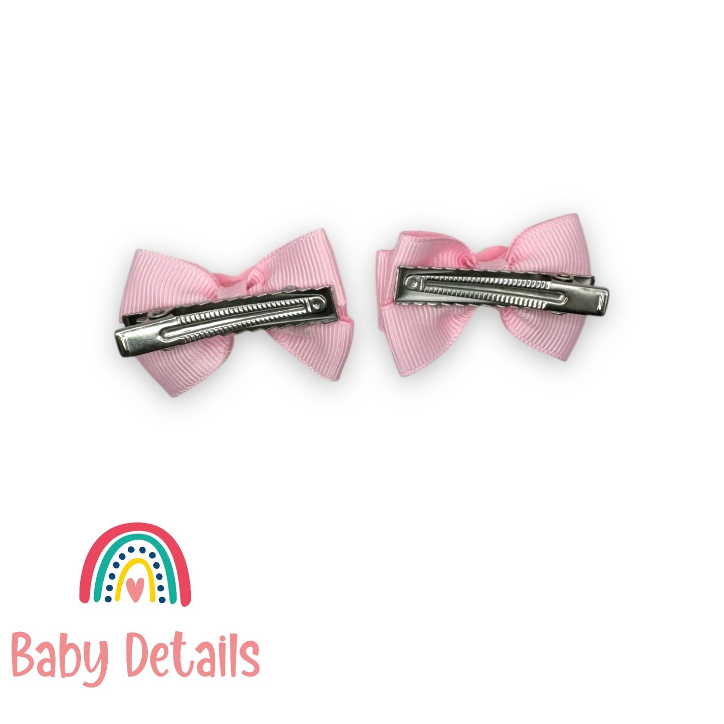 Set of 2 Mini Pastel Heart Clips - Light Pink