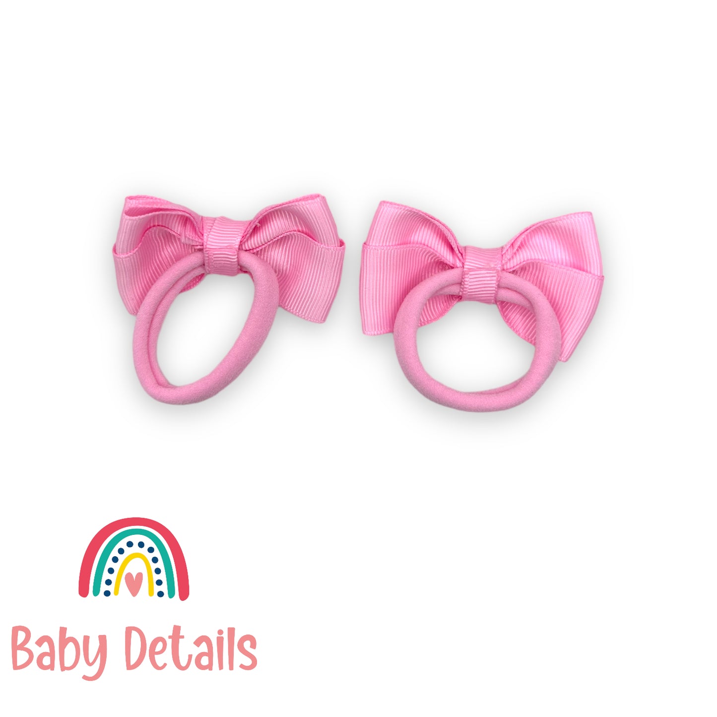 مجموعة من ربطتي شعر كلاسيكيتين - وردي فاتح