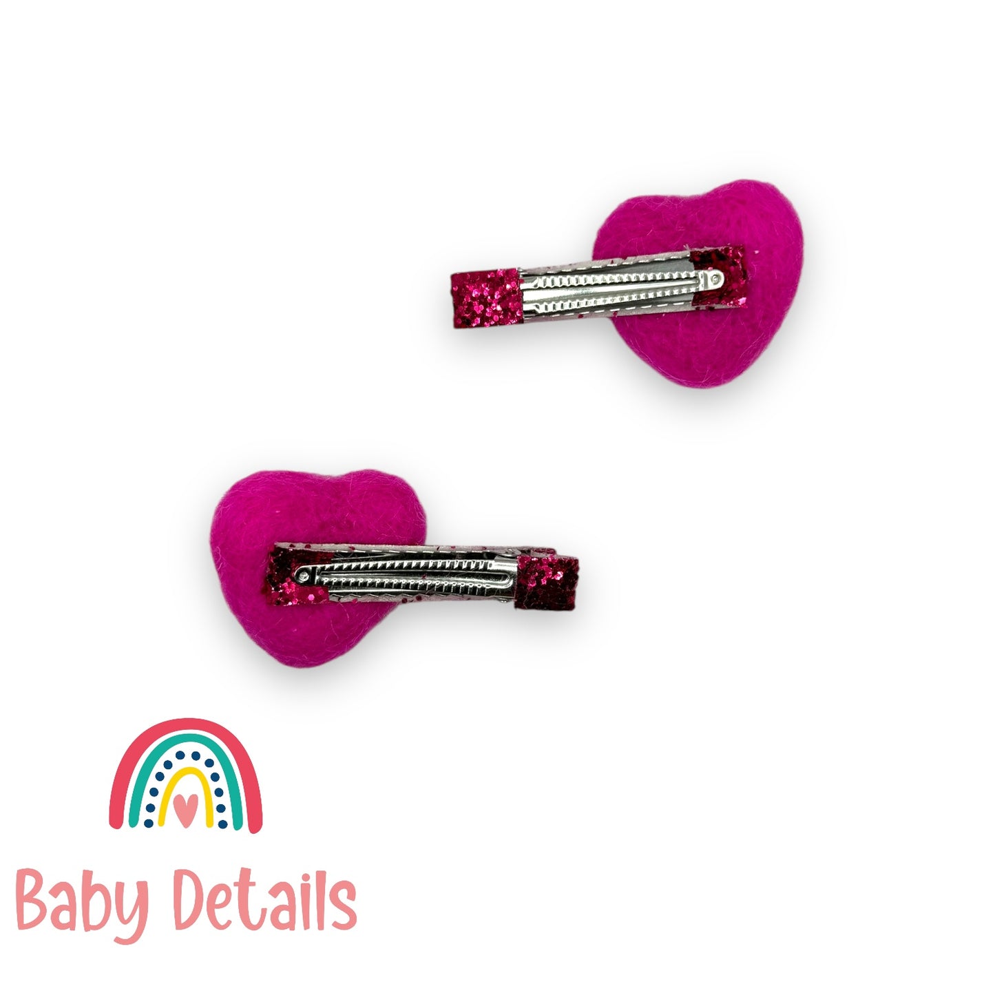 Big Heart Glitter Bars - Fuchsia