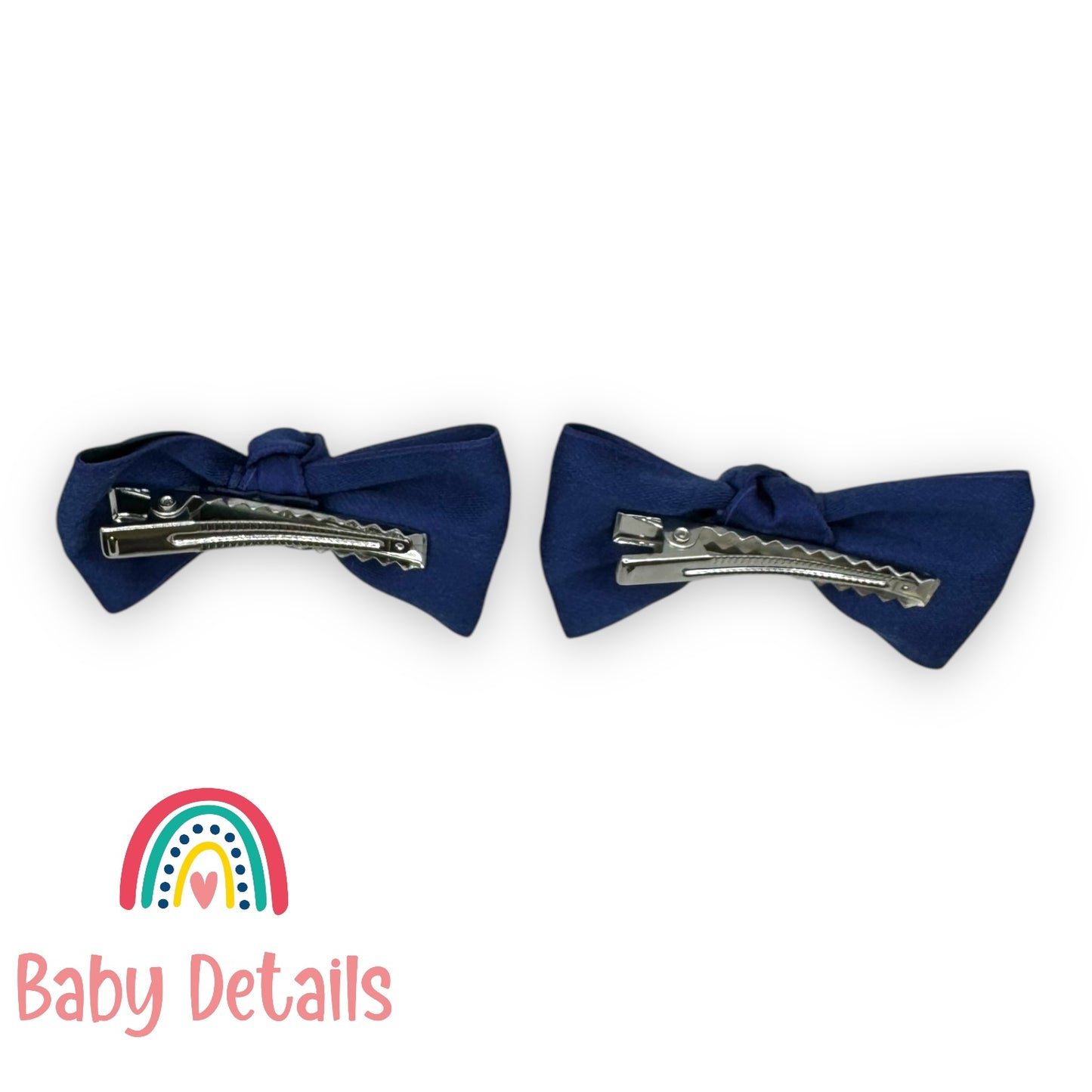 Set of 2 Classic Knot Bows - Navy Blue