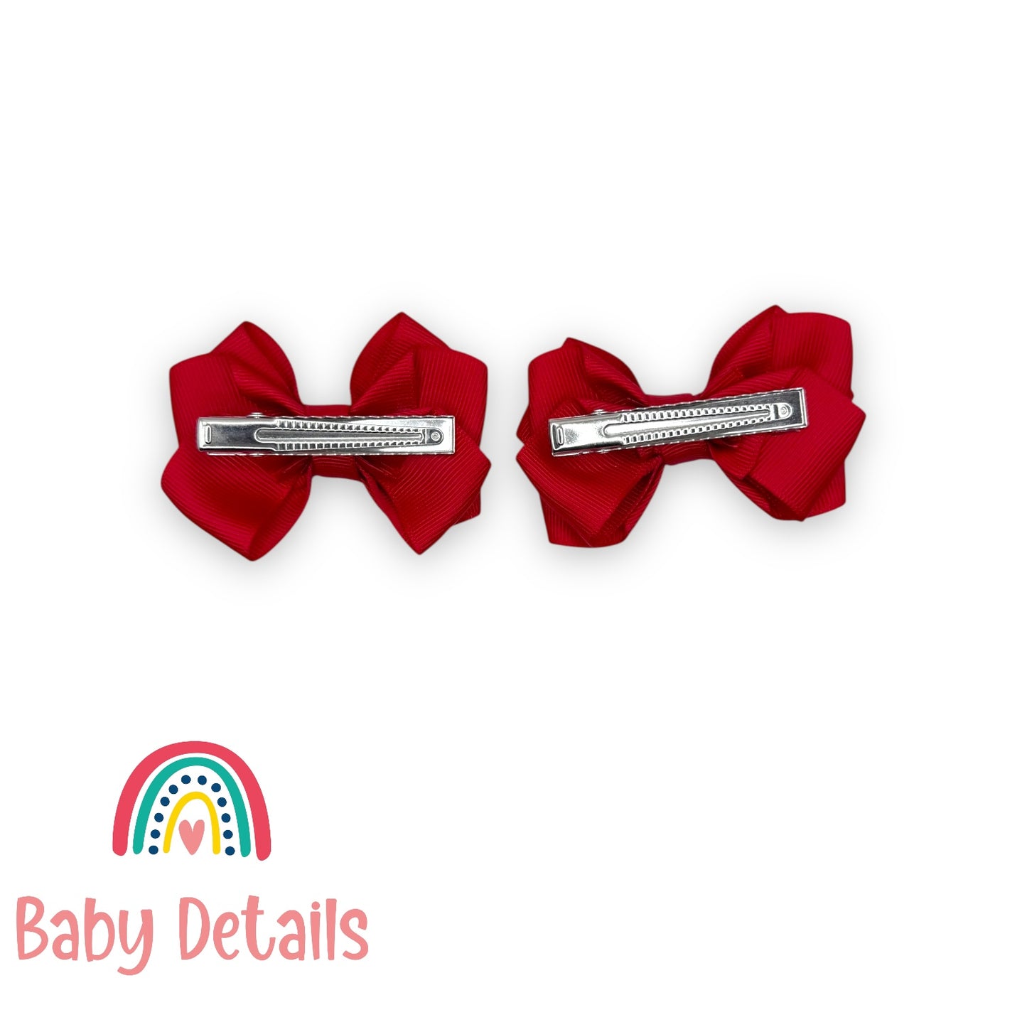 Set of 2 Layers Hair Clip - Red
