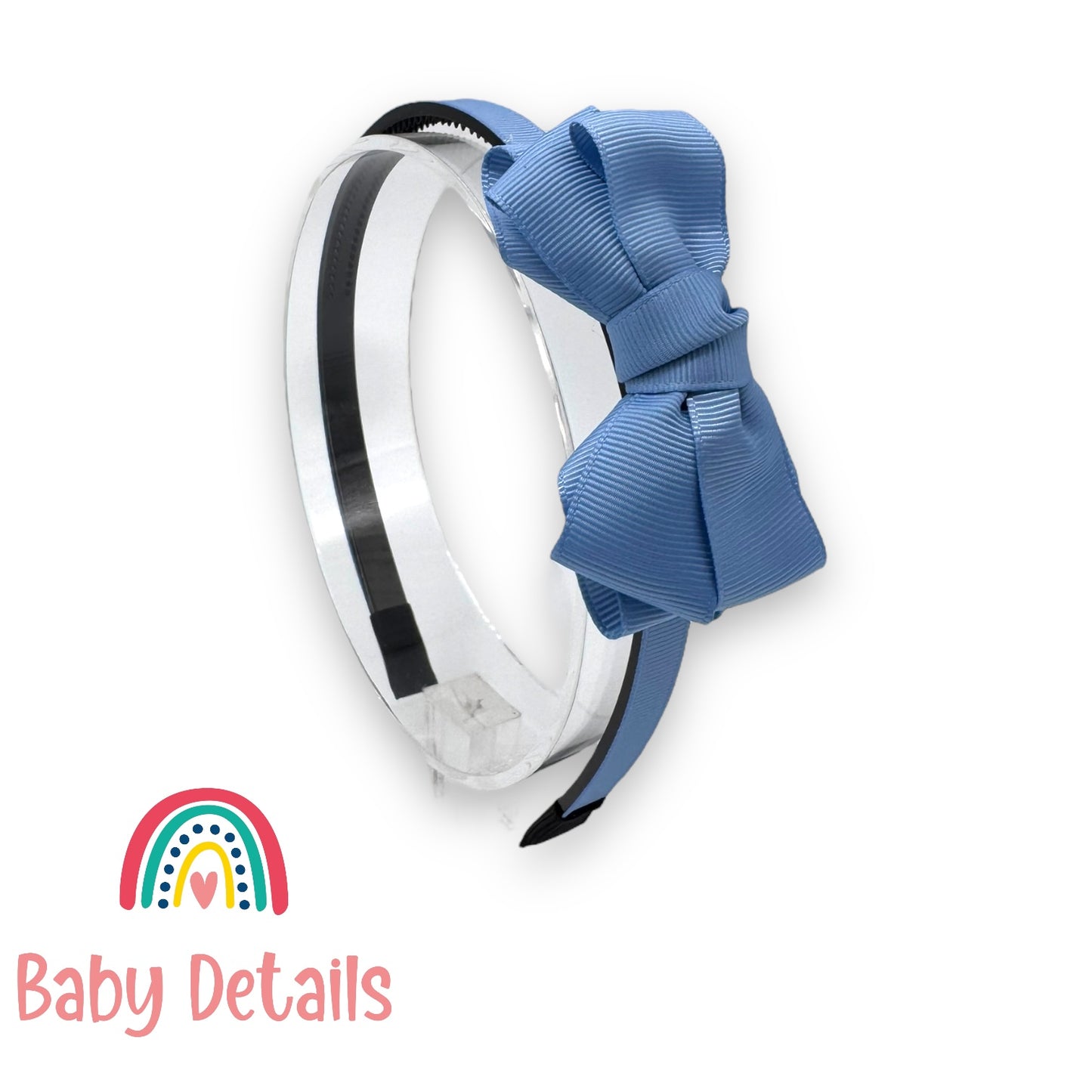 Headband with Layered Bow - Ice Blue