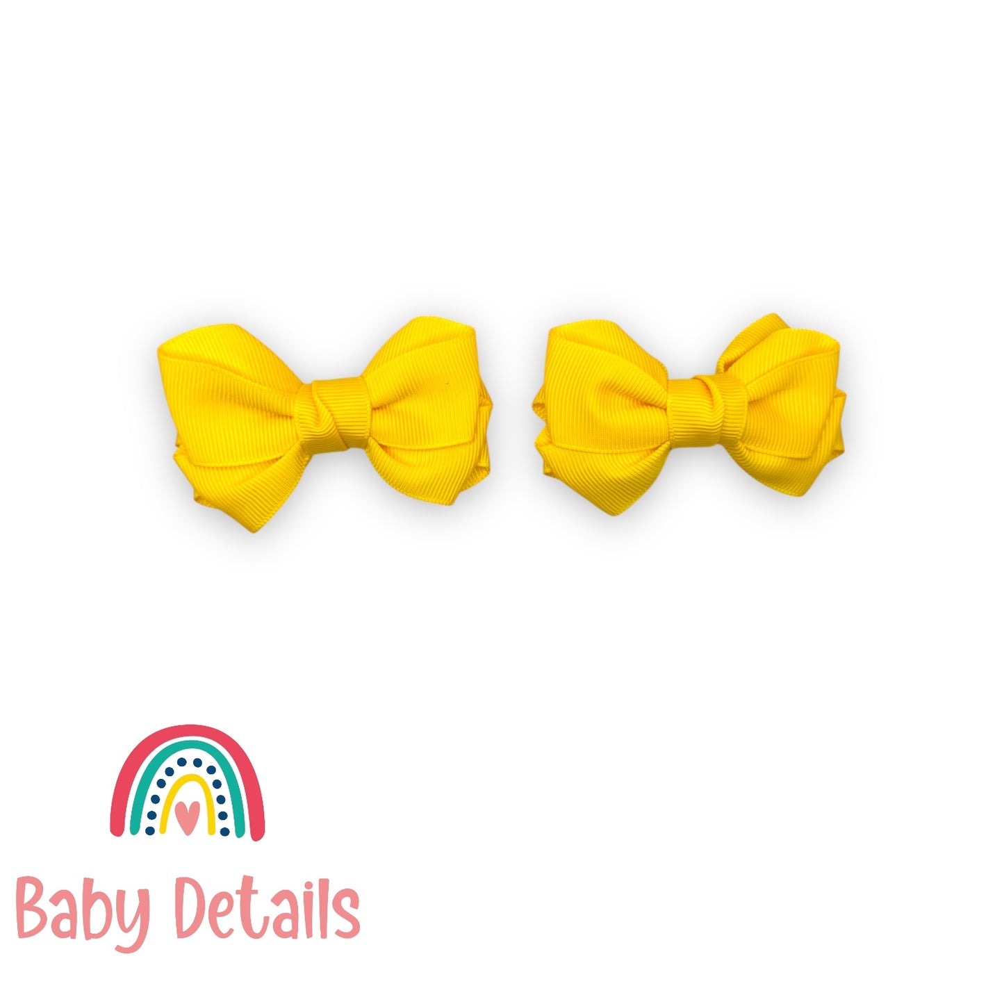 Set of 2 Layers Hair Clip - Yellow
