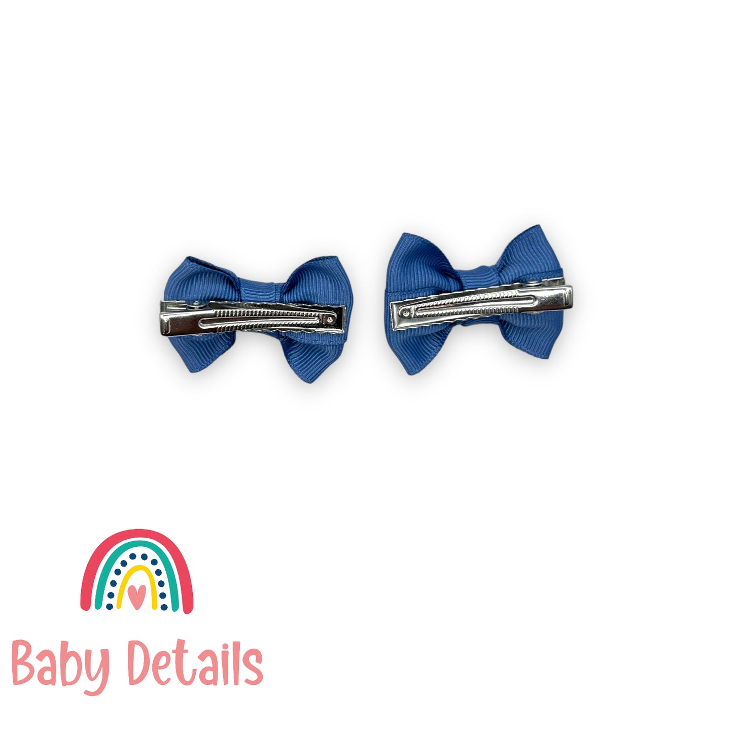 مجموعة من مشبكي شعر صغيرين كلاسيكيين - رمادي مزرق